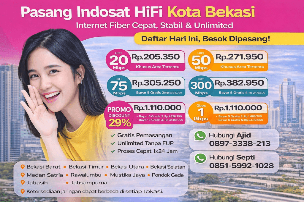 PASANG INDOSAT HIFI Kota Bekasi