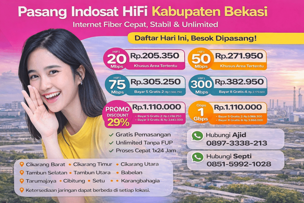 JASA INDOSAT HIFI Kabupaten Bekasi