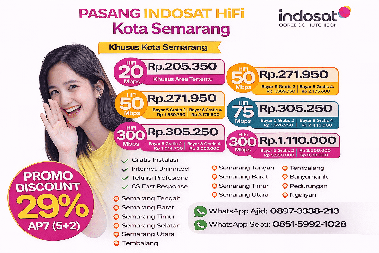 Pasang Indosat Hifi KOTA SEMARANG