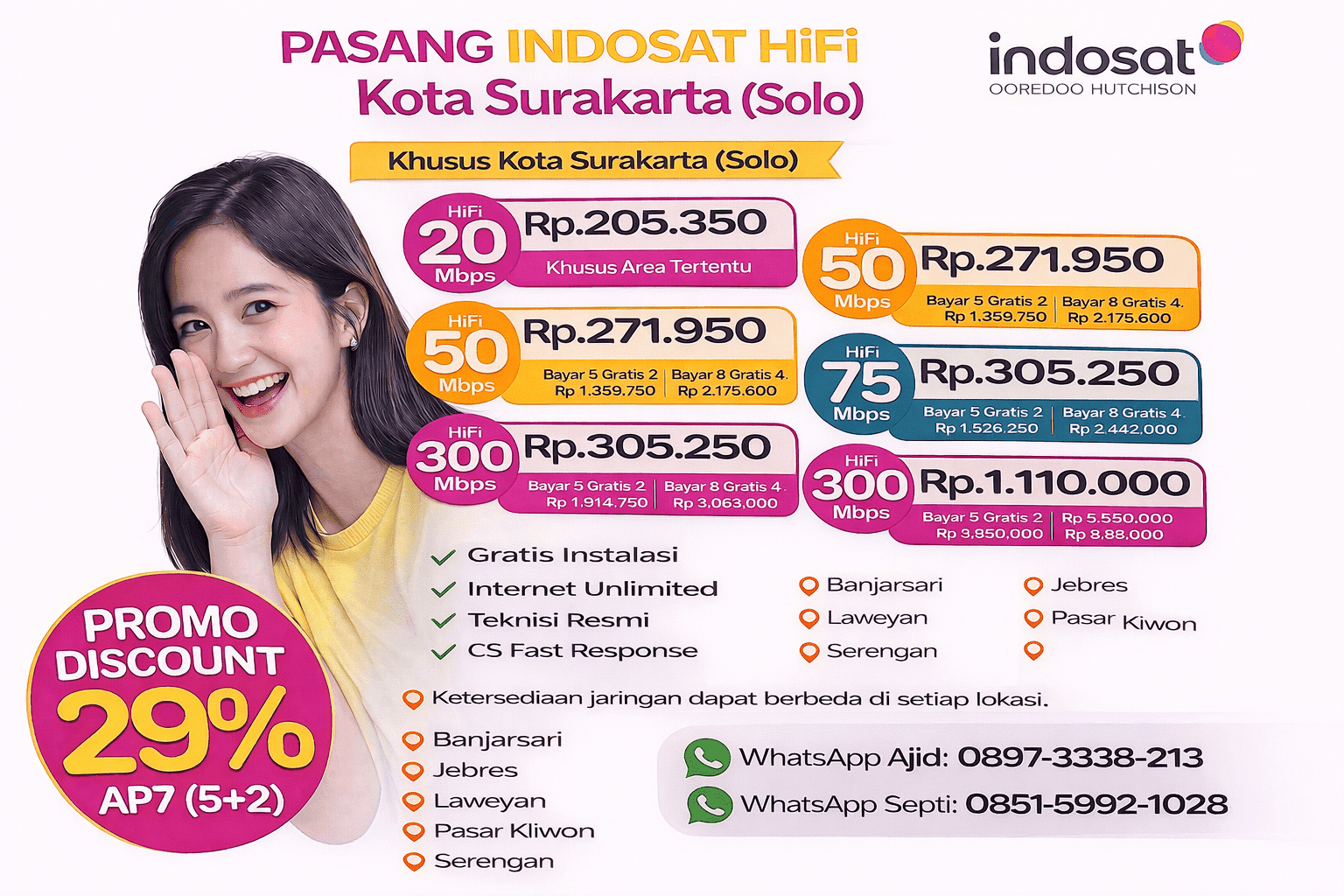 KOTA SURAKARTA (SOLO) Indosat Hifi