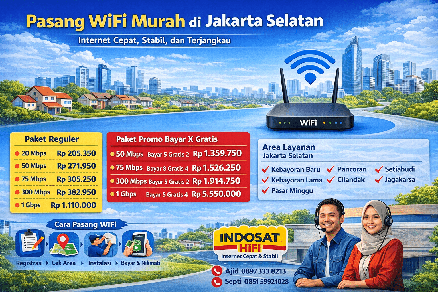 Harga Indosat Hifi Jakarta Selatan