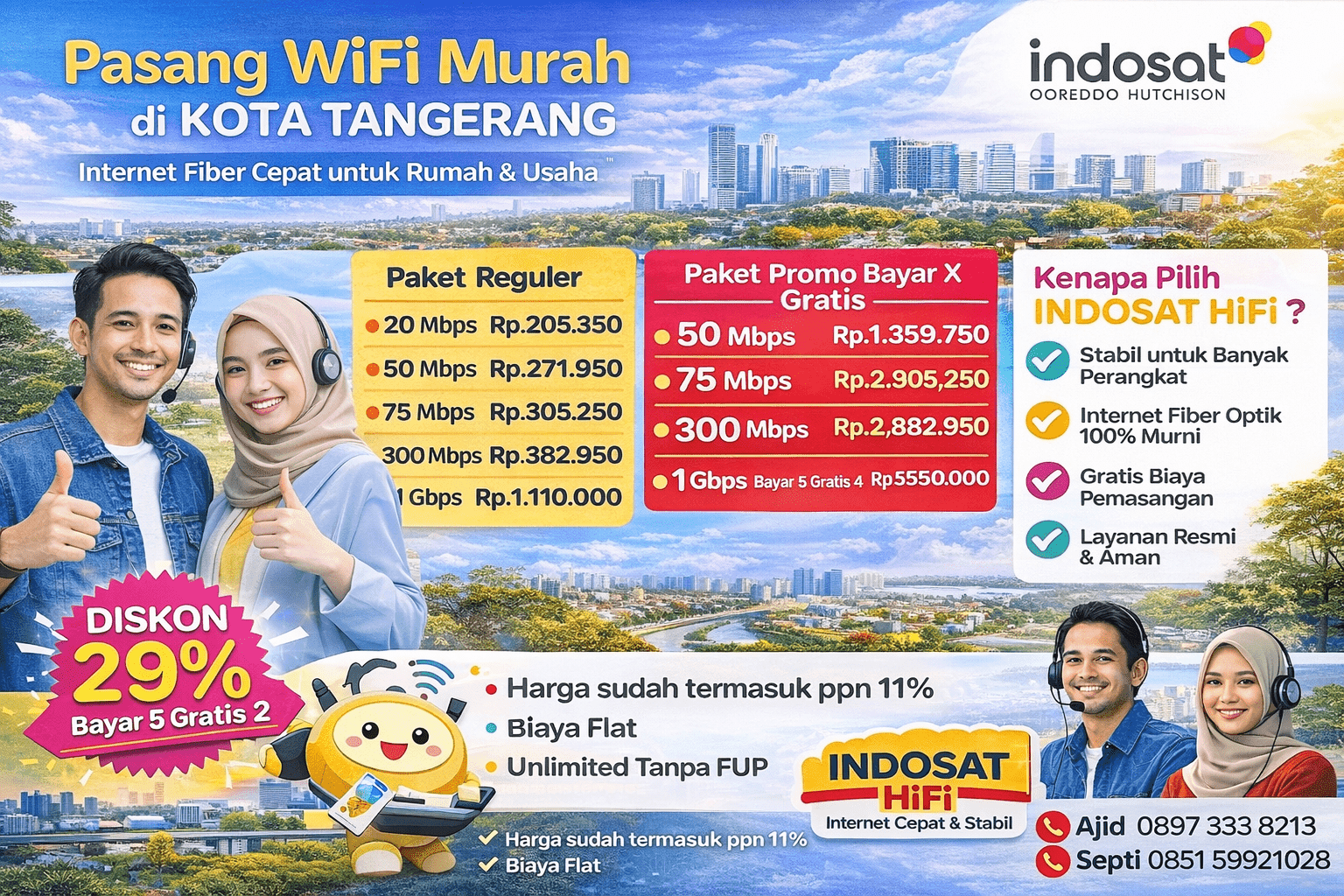 IHarga ndosat Hifi KOTA TANGERANG
