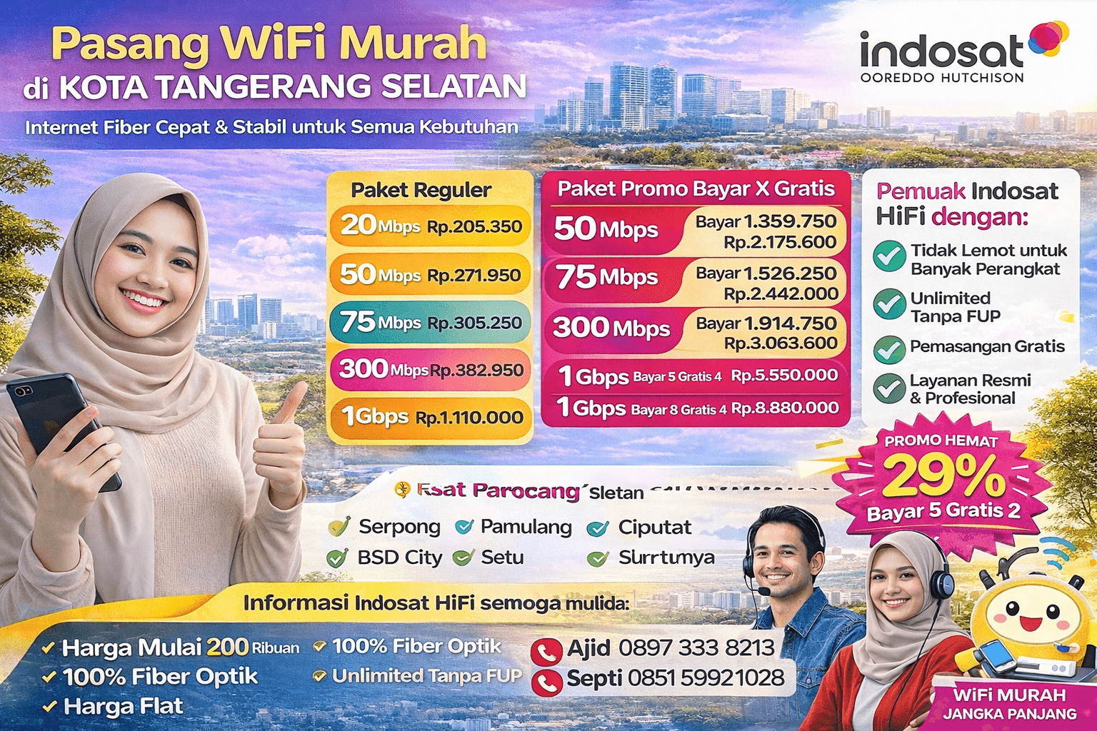 harga wifi murah indosat hifi KOTA TANGERANG SELATAN