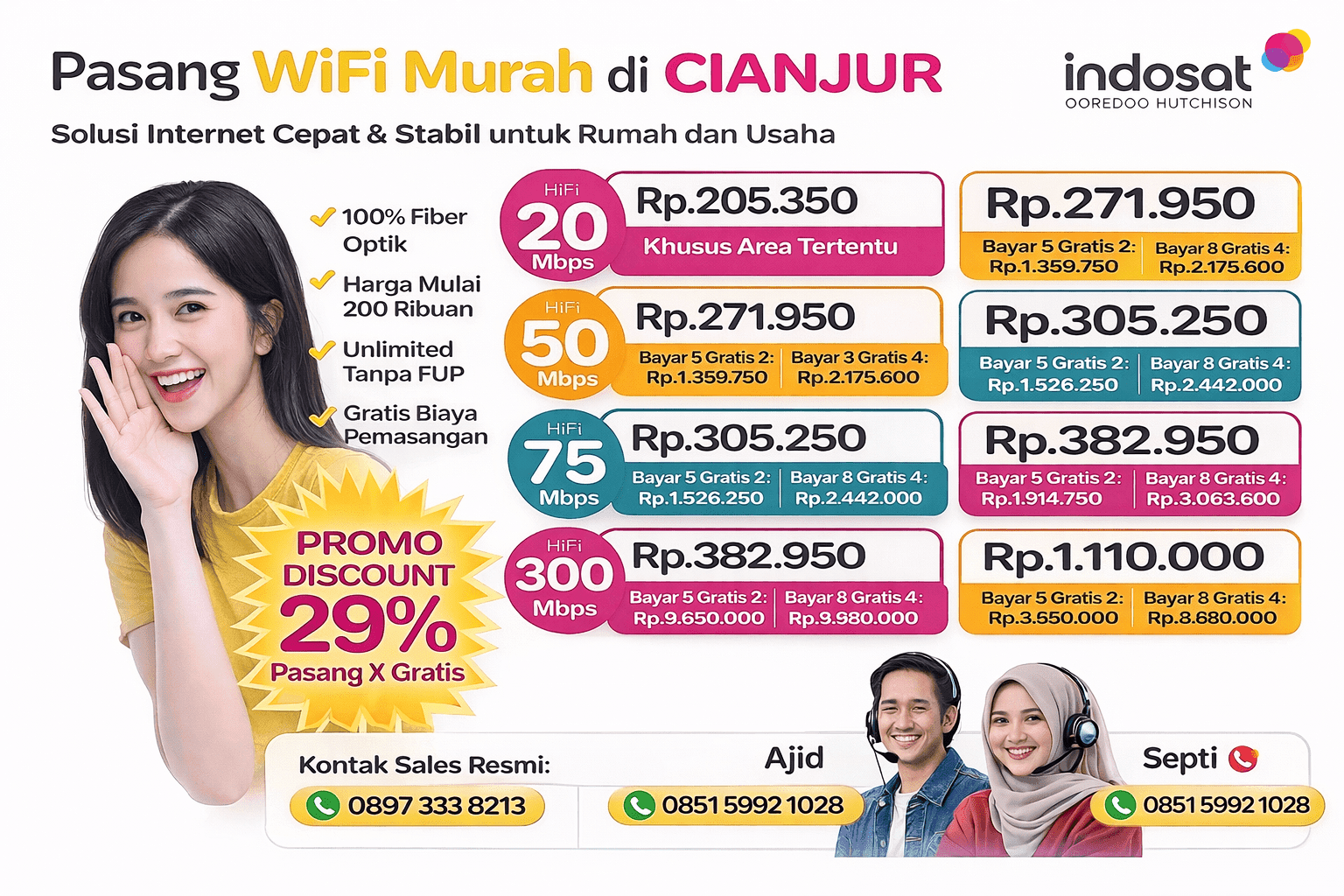 HARGA INODSAT HIFI CIANJUR