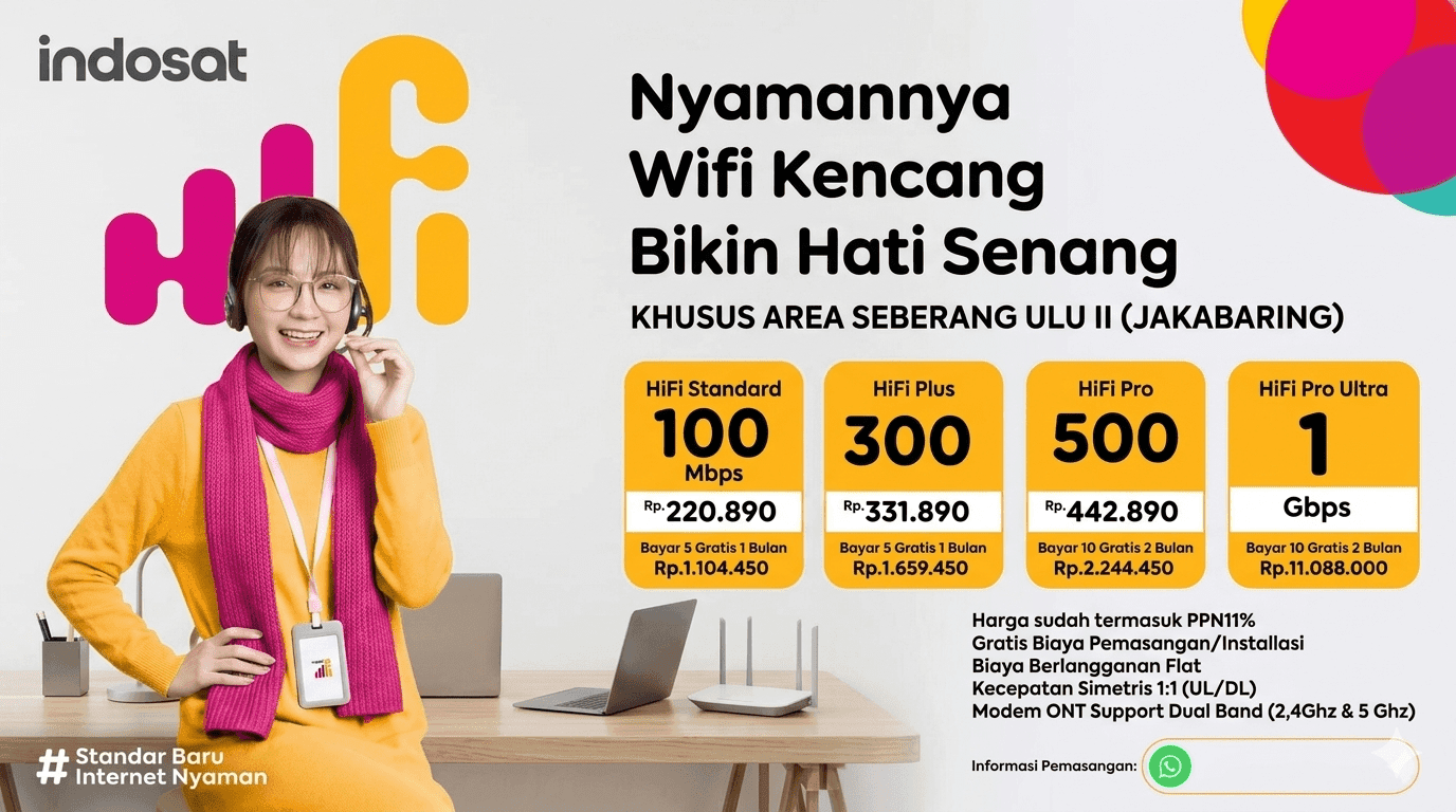 JASA PEMASANGAN WIFI DI SEBERANG ULU I&II