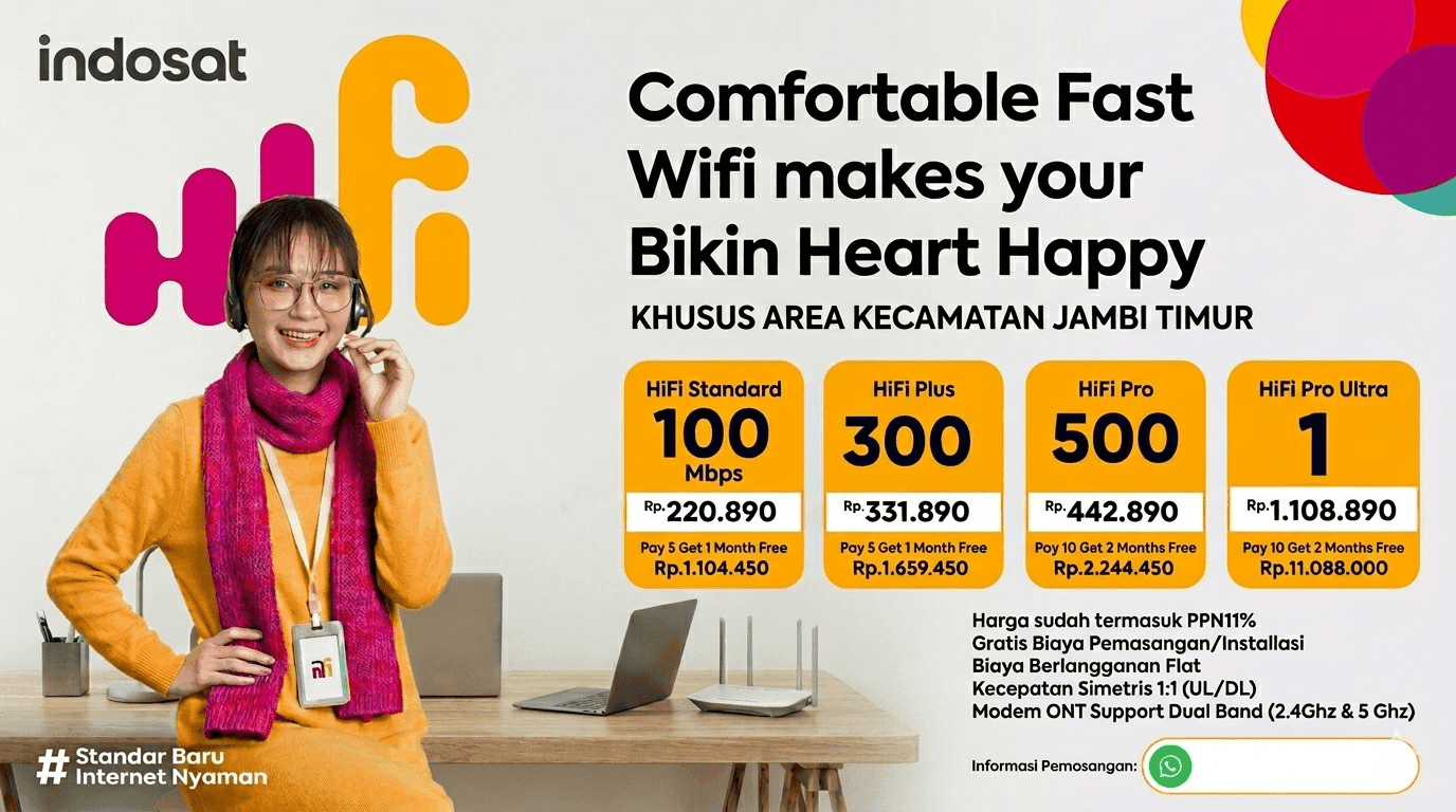 JASA PEMASANGAN WIFI DI JAMBI TIMUR