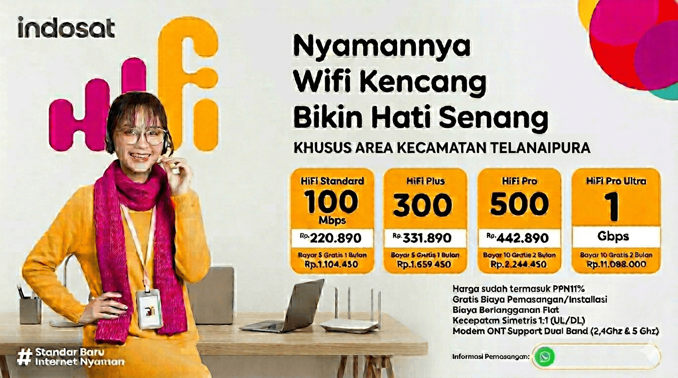 JASA PEMASANGAN WIFI DI TELANAIPURA
