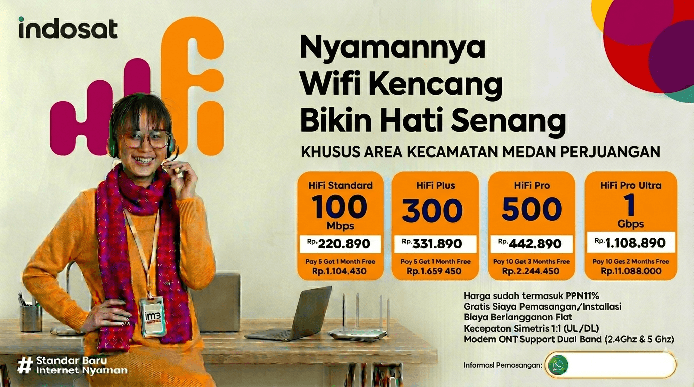 JASA PEMASANGAN WIFI DI MEDAN PERJUANGAN