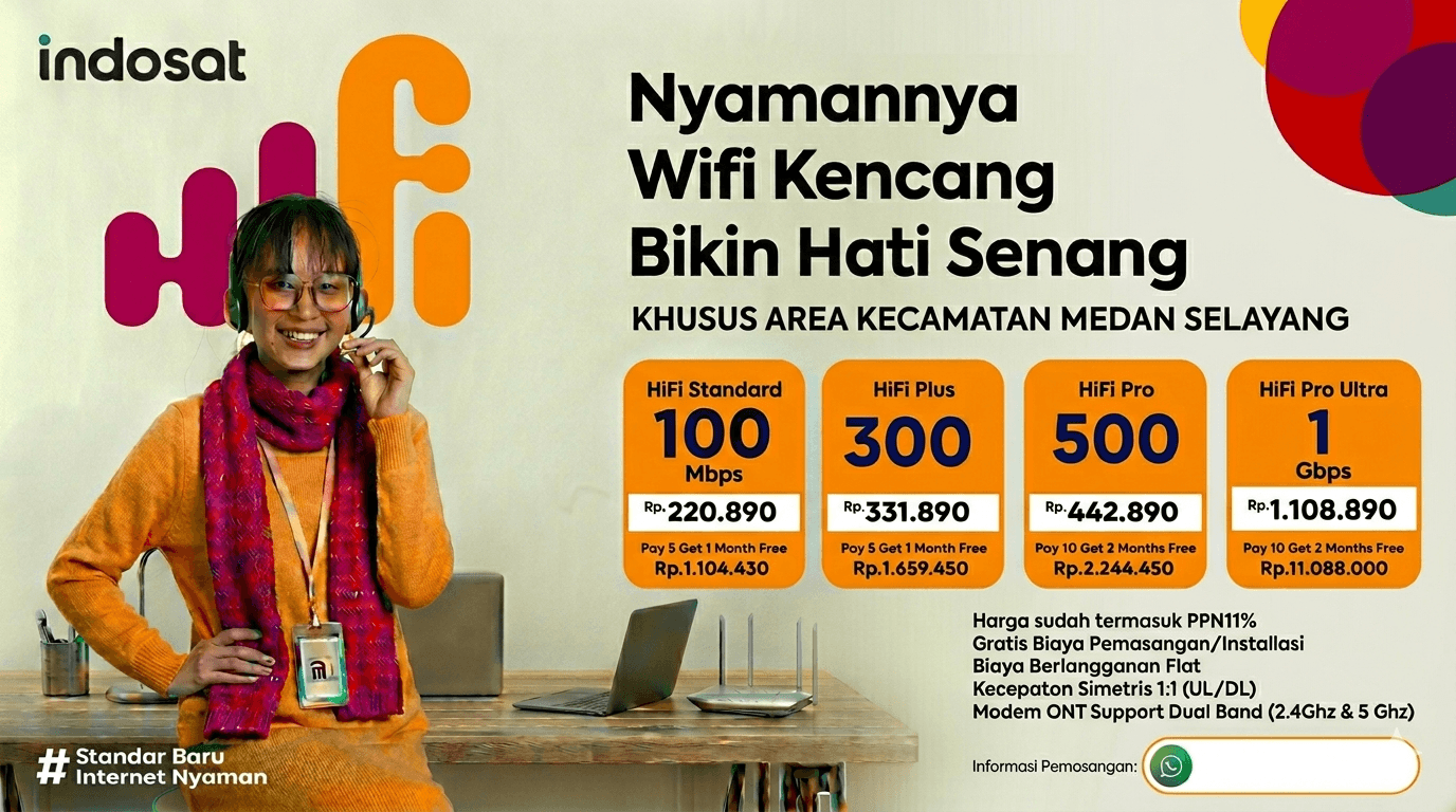 JASA PEMASANGAN WIFI DI MEDAN SELAYANG