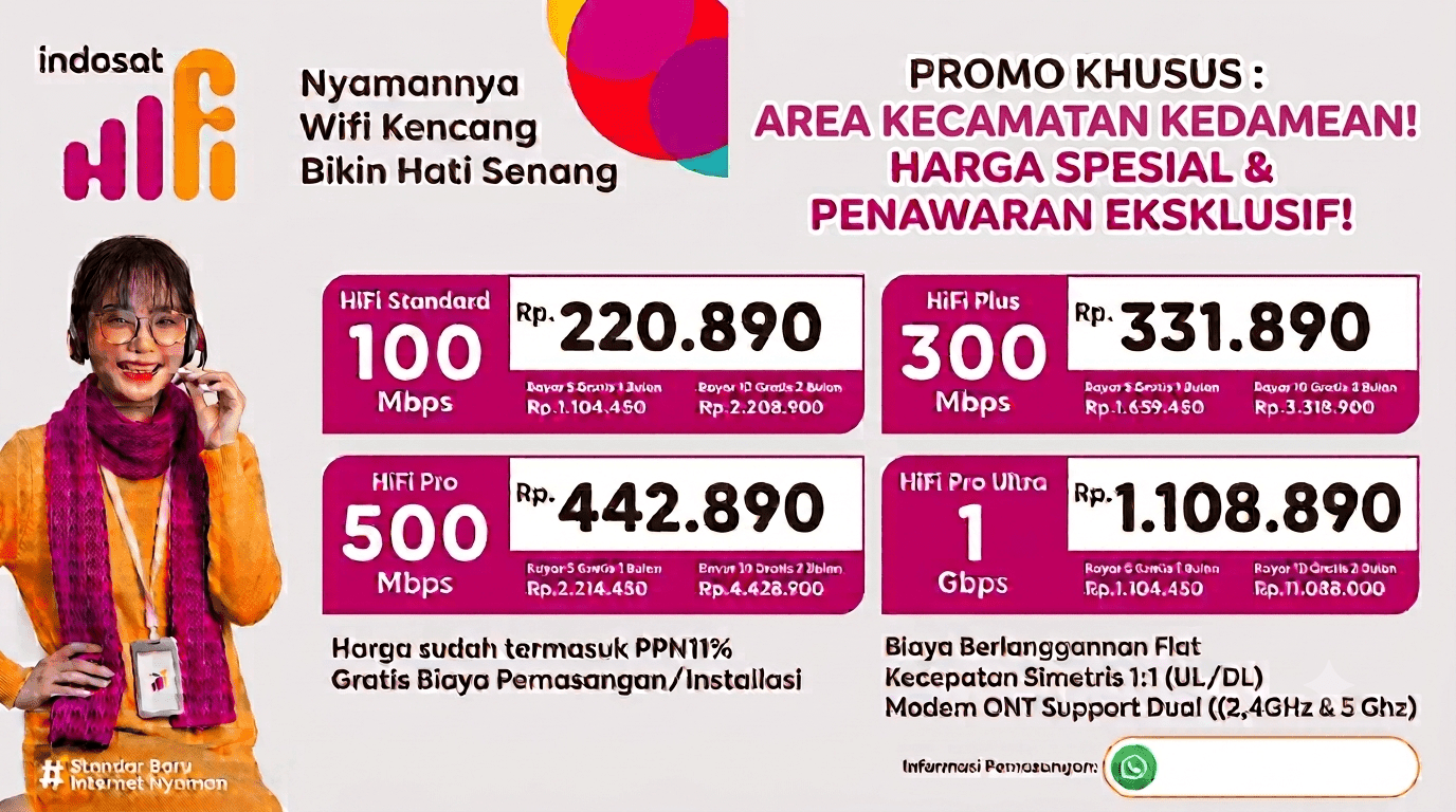 JASA PEMASANGAN WIFI DI KEDAMEAN